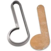 foremka muzyka nuta cwiercnuta 88x43 mm srebrny