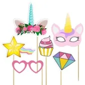 fotogadzet patyczki urodziny z jednorozcem 6 szt