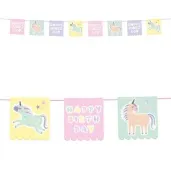 girlanda happy birthday jednorozce folat 600 cm