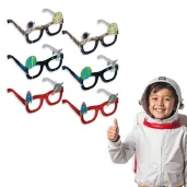 imprezowe okulary papierowe na urodziny dzien dziecka kosmos rakieta astronauta 6 szt