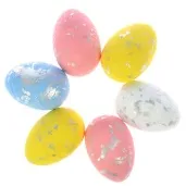 jajka styropianowe pisanki kolorowe posrebrzane arpex 7 cm 6 szt