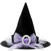 kapelusz wiedzma z kokardka czarny partydeco