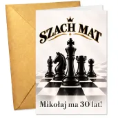 kartka okolicznosciowa urodziny szachy personalizacja