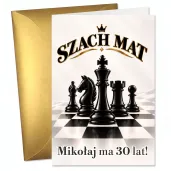 kartka xl urodziny szachy personalizacja a4