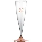 kieliszki jednorazowe 20 urodziny szampan rozowo zlote santex 140ml 6szt