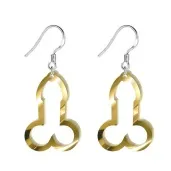 kolczyki peniski zloty lustrzany 22x33 mm