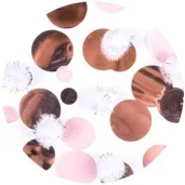 konfetti koleczka i pomponiki rozowe zloto amscan 16 g