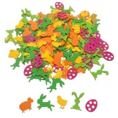 konfetti papierowe wielkanoc swiateczne symbole dekoracja stolu