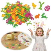 konfetti papierowe wielkanoc swiateczne symbole dekoracja stolu