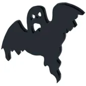 kotylion duszek czarny 65mm