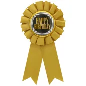 kotylion happy birthday zloto czarny godan 8 cm