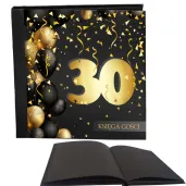 ksiega gosci album pamiatkowy na zdjecia i podpisy 30 urodziny glamour czarne kartki