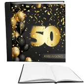ksiega gosci album pamiatkowy na zdjecia i podpisy 50 urodziny glamour dekoracja