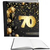 ksiega gosci album pamiatkowy na zdjecia i podpisy 70 urodziny glamour dekoracja
