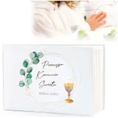 ksiega gosci komunia swieta eukaliptus z hostia 31x22 cm