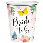 kubeczki papierowe bride to be wieczor panienski rozowy partypal 220 ml 6 szt