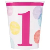 kubeczki papierowe first birthday unique 266 ml 8 szt