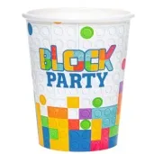 kubeczki papierowe klocki block party partypal 220 ml 6 szt