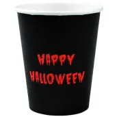 kubeczki papierowe krwawe happy halloween czarno czerwony congee 250ml 6 szt
