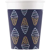 kubeczki papierowe neon lody procos 200 ml 8 szt