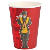 kubeczki papierowe ninja czerwony boland 250 ml 8 szt