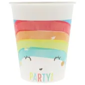 kubeczki papierowe rainbow party tecza procos 200 ml 8 szt