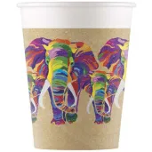 kubeczki papierowe slon party elephant procos 200 ml 8 szt