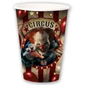 kubeczki papierowe straszny klaun halloween guirca 240ml 6szt