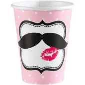 kubeczki papierowe wasy amscan 266 ml 8 szt