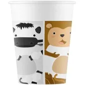 kubeczki papierowe zwierzatka zoo bialy procos 200 ml 8 szt