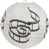lampion papierowy hollywood bialy santex 20 cm 2 szt