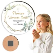 magnes komunia swieta mietowa geometria upominek dla gosci pamiatka 7 6 cm