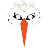 maska papierowa bocian klekotek biala rozm uniwersalny