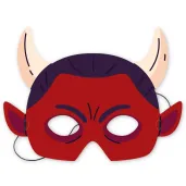 maska papierowa halloween diabel rozm uniwersalny