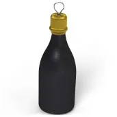 obciaznik do balonow butelka szampana czarny 120g
