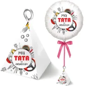 obciaznik do balonow piramidka moj tata to debesciak bialy 65g