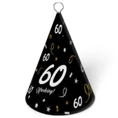 obciaznik do balonow stozek 60 urodziny glamour birthday 90g