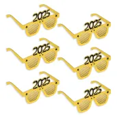 okulary party sylwester 2025 zloty 6 szt