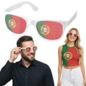 okulary plastikowe flaga portugalii na mundial mecz dzien jezykow do szkoly