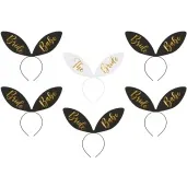 opaski party bride uszy czarny bialy partydeco 6 szt