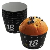oslonki na muffinki 18 urodziny glamour birthday 6 szt