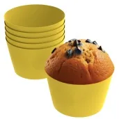 oslonki na muffinki monokolor zolty 6 szt