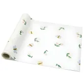 ozdobny bieznik flizelinowy dekoracja stolu na urodziny wielkanoc kwiaty i motyle 40 x 500 cm