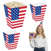 papierowe pudelka na ppopcorn panstwa swiata usa flaga na mecz dzien jezykow 4 szt
