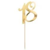 piker liczba 18 zloty partydeco 20 5 cm