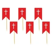 pikery choragiewka do baranka czerwona 6 szt