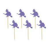 pikery halloween czarownice fioletowe 6 szt