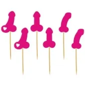 pikery imprezowe peniski fuksja 6 szt