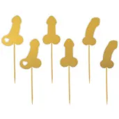 pikery imprezowe peniski zlote 6 szt