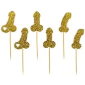 pikery imprezowe peniski zloty brokat 6 szt